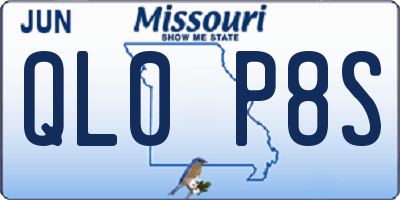 MO license plate QL0P8S