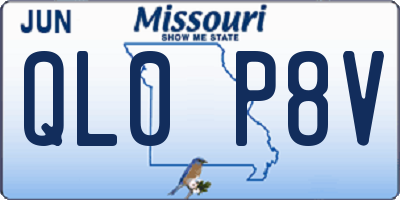 MO license plate QL0P8V