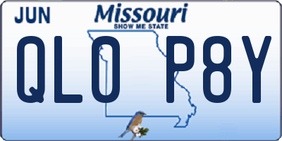 MO license plate QL0P8Y