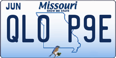 MO license plate QL0P9E