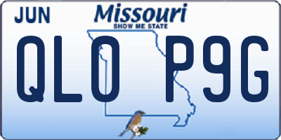 MO license plate QL0P9G