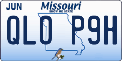 MO license plate QL0P9H