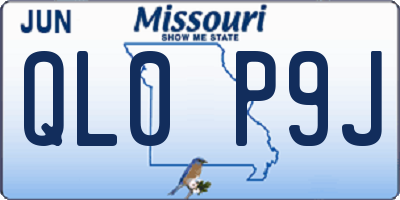 MO license plate QL0P9J