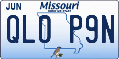 MO license plate QL0P9N