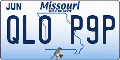 MO license plate QL0P9P