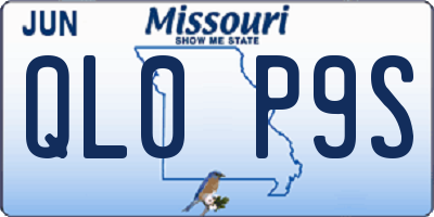 MO license plate QL0P9S