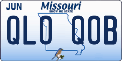 MO license plate QL0Q0B