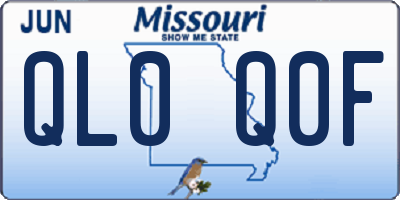 MO license plate QL0Q0F