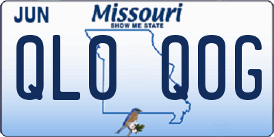 MO license plate QL0Q0G