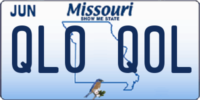 MO license plate QL0Q0L