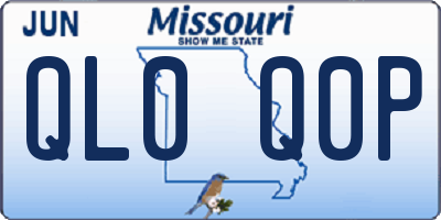 MO license plate QL0Q0P