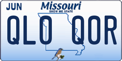 MO license plate QL0Q0R