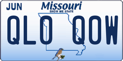 MO license plate QL0Q0W