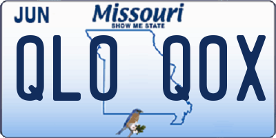 MO license plate QL0Q0X