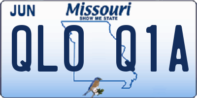 MO license plate QL0Q1A
