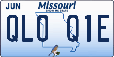 MO license plate QL0Q1E
