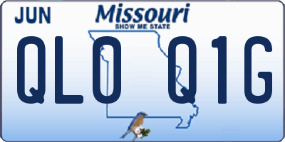 MO license plate QL0Q1G