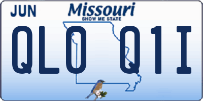 MO license plate QL0Q1I