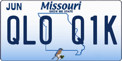 MO license plate QL0Q1K