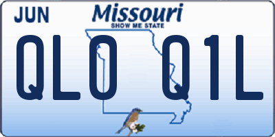 MO license plate QL0Q1L