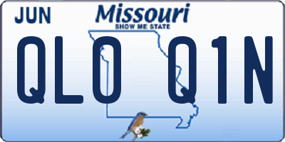 MO license plate QL0Q1N