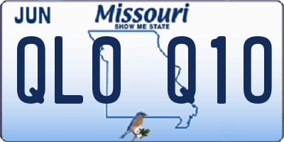MO license plate QL0Q1O