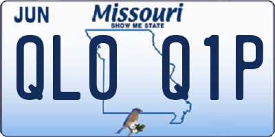 MO license plate QL0Q1P