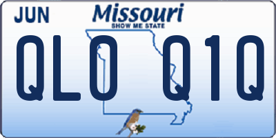MO license plate QL0Q1Q