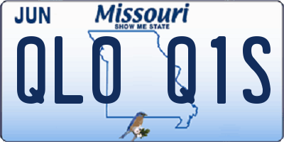 MO license plate QL0Q1S