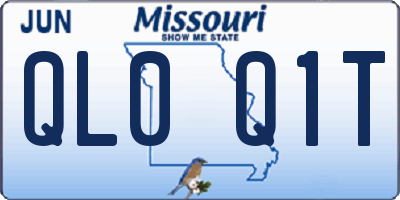 MO license plate QL0Q1T
