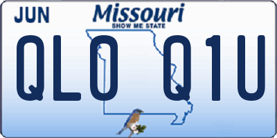 MO license plate QL0Q1U