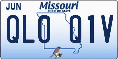 MO license plate QL0Q1V