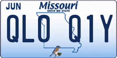 MO license plate QL0Q1Y