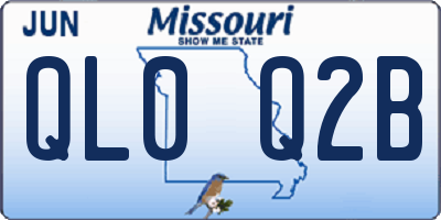 MO license plate QL0Q2B