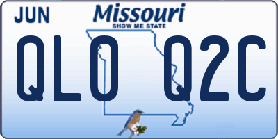 MO license plate QL0Q2C