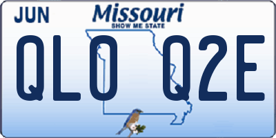 MO license plate QL0Q2E