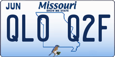MO license plate QL0Q2F