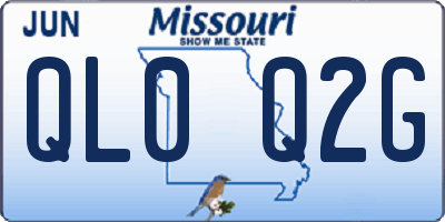 MO license plate QL0Q2G