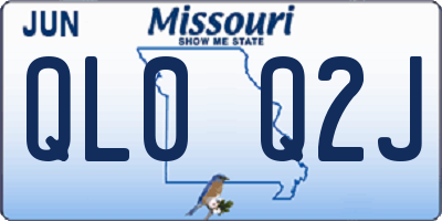 MO license plate QL0Q2J