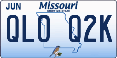 MO license plate QL0Q2K