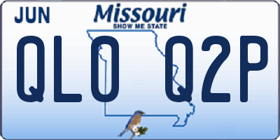 MO license plate QL0Q2P