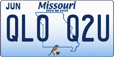 MO license plate QL0Q2U