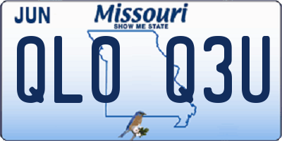 MO license plate QL0Q3U