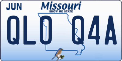 MO license plate QL0Q4A