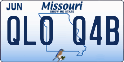 MO license plate QL0Q4B