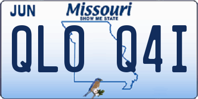 MO license plate QL0Q4I