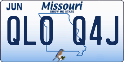 MO license plate QL0Q4J