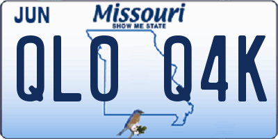 MO license plate QL0Q4K