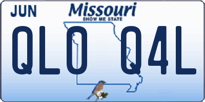 MO license plate QL0Q4L