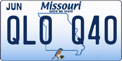 MO license plate QL0Q4O